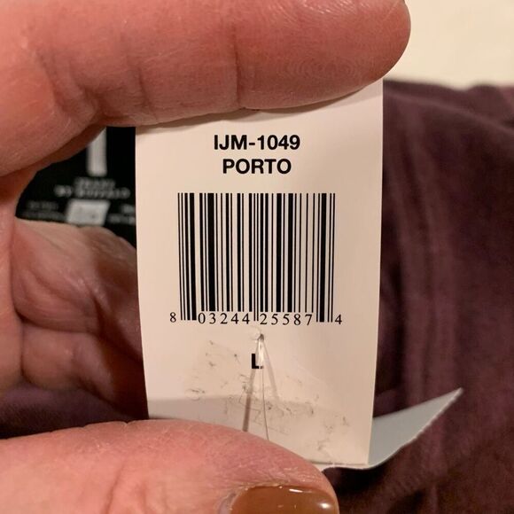 Buffalo David Bitton Tunic Top Purple L/S Mini-Pocket V-Neck Loose Wmn Sz L NWT - Picture 8 of 13